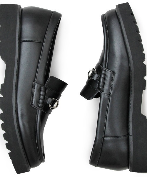 BACKYARD FAMILY(バックヤードファミリー)の「glabella PLATFORM SOLE BIT LOAFERS(ローファー・メンズ・ブラック・25cm/27cm)」の4枚目の写真