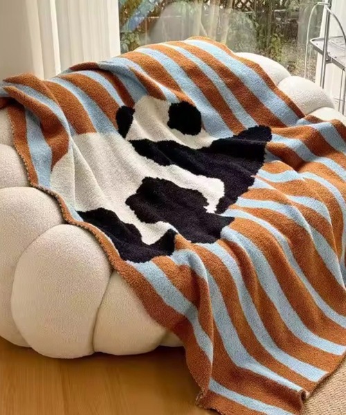 セール】【 Sowel. / ソエル 】 ポップ ストライプ 配色 ブランケット