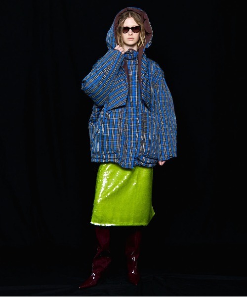 MAISON SPECIAL(メゾンスペシャル)の「Lace Combination Sequin Skirt/レースコンビスパンコールスカート(スカート・レディース・ブラウン/グリーン・36/38)」の12枚目の写真