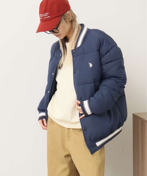 U.S. POLO ASSN. スタジャン Lサイズ ブラック/ホワイト U.S. POLO ASSN. スタジャン Lサイズ ブラック/ホワイト U.S. POLO