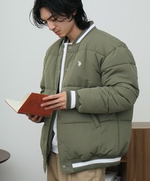 【美品】U.S. POLO ASSN. スタジャンM 黒白刺繍 ロゴ ジャケット U.S. POLO ASSN.（ユーエスポロアッスン）の「U.S.POLO ASSN./ユーエス