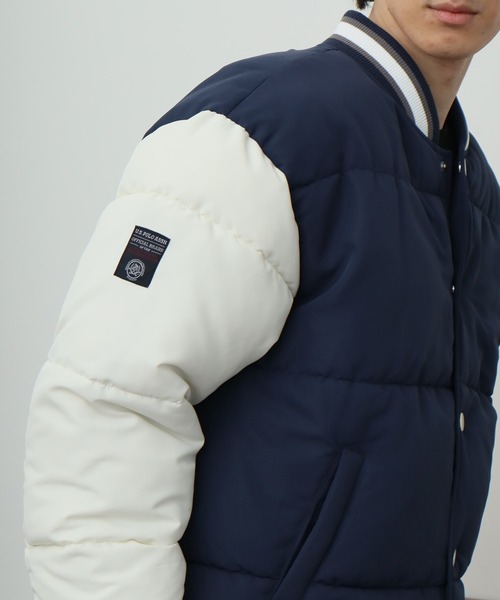 U.S. POLO ASSN. スタジャン 青/白 サイズ L セール】【U.S. POLO ASSN. /ユーエスポロアッスン 】パデッドヴァー