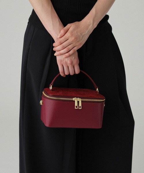 BABYLONE（バビロン）の「【ANTONELLO MASI】＜別注＞バニティBAG（ハンドバッグ・レディース・カーキ/ボルドー・フリー）」の7枚目の写真