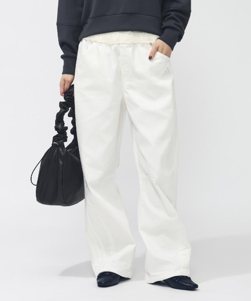 adidas(アディダス)の「アディダス adidas W STADIUM C デニムパンツ(デニムパンツ・レディース・ライトグレー/ネイビー/ブラック・S/M/L)」の3枚目の写真