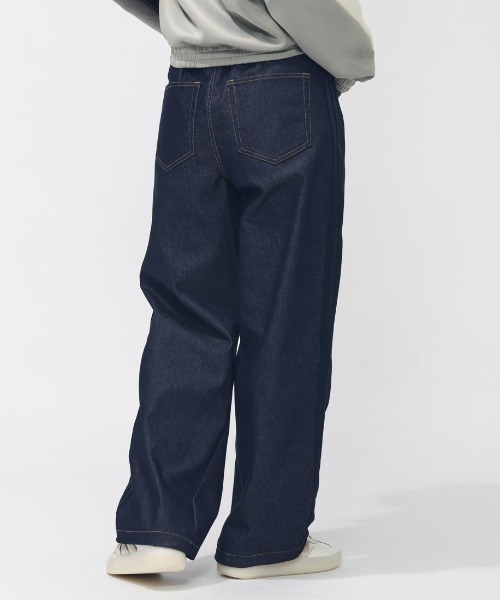 adidas(アディダス)の「アディダス adidas W STADIUM C デニムパンツ(デニムパンツ・レディース・ライトグレー/ネイビー/ブラック・S/M/L)」の7枚目の写真