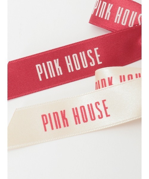 ピンクハウス　リボンブローチ　サーモンピンク　新品　3個セット ロゴリボンブローチ2個セット（ブローチ/コサージュ）｜PINK