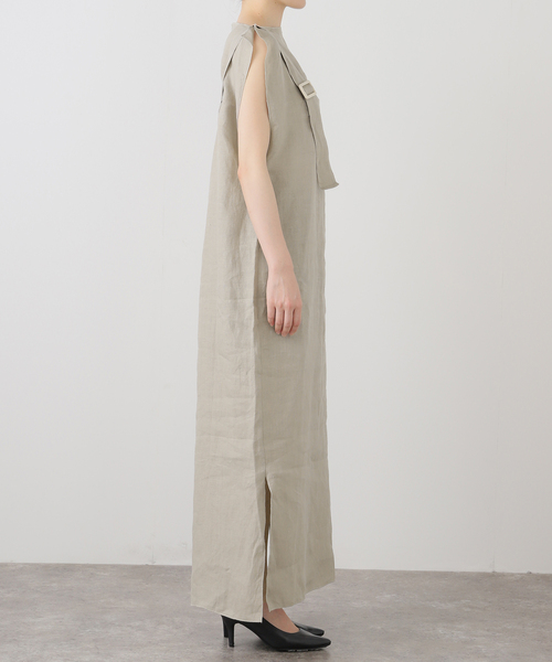 baserange ワンピース　ベージュ IENA ワンピース BASERANGE/ベースレンジ FRAME DRESS