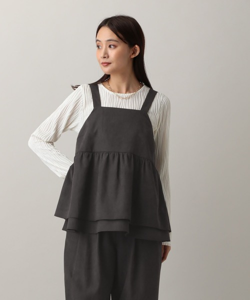 GLOBAL WORK(グローバルワーク)の「MATINEE LINE/ビスチェ*イージーパンツ/583844(つなぎ/オールインワン・レディース・ブラウン系8/ブラック・MEDIUM/LARGE)」の2枚目の写真