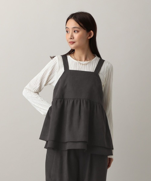 GLOBAL WORK(グローバルワーク)の「MATINEE LINE/ビスチェ*イージーパンツ/583844(つなぎ/オールインワン・レディース・ブラウン系8/ブラック・MEDIUM/LARGE)」の6枚目の写真