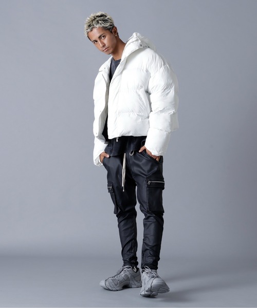 DANKE SCHON(ダンケシェーン)の「DankeSchon/ダンケシェーン/高密度NYLON HOODED BLOUSON(ブルゾン・メンズ・ブラウン/ホワイト/ブラック・S/M/L)」の9枚目の写真