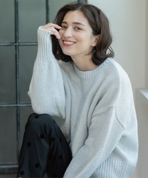 OPAQUE.CLIP | スパンコールラメニット【洗える】(ニット/セーター)