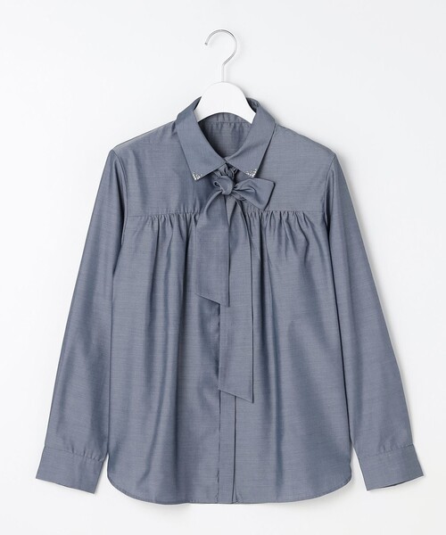 ANY SIS（エニィスィス）の「ボウタイ付きビジュー シャツ（シャツ/ブラウス・レディース・ダルブルー系/アイボリー系・X-LARGE）」の16枚目の写真