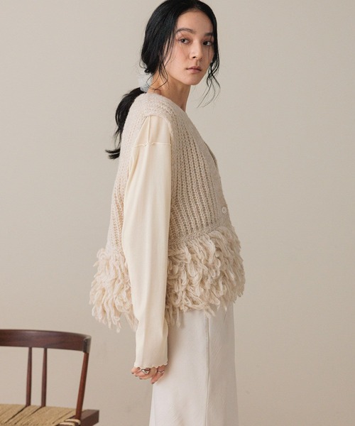 LOWRYS FARM（ローリーズファーム）の「フリンジループベスト 583262