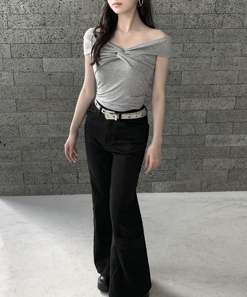 VEILA(ヴェイラ)の「キラキラツイストトップス(Tシャツ/カットソー・レディース・グレー・S/M)」の7枚目の写真