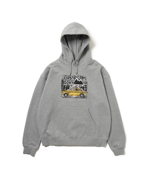 FIRST DOWN（ファーストダウン）の「プリント スウェット パーカ（パーカー・メンズ・グレー/チャコール/ダークオレンジ・M/L/XL）」の15枚目の写真