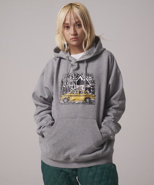 FIRST DOWN（ファーストダウン）の「プリント スウェット パーカ（パーカー・メンズ・グレー/チャコール/ダークオレンジ・M/L/XL）」の19枚目の写真