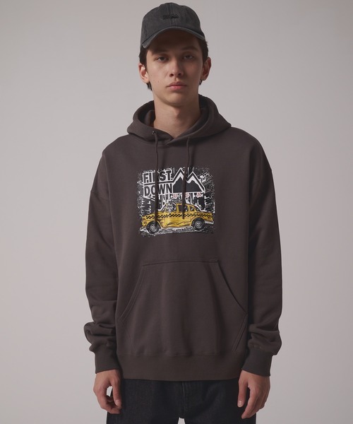 FIRST DOWN（ファーストダウン）の「プリント スウェット パーカ（パーカー・メンズ・グレー/チャコール/ダークオレンジ・M/L/XL）」の22枚目の写真