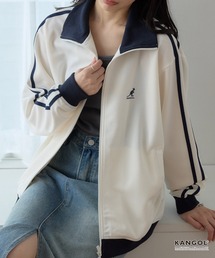 KANGOL（カンゴール）の「KANGOL カンゴール 別注 ロゴ ワンポイント刺繍 サイドラインルーズトラックジャケット【セットアップ対応】（ジャージ）」