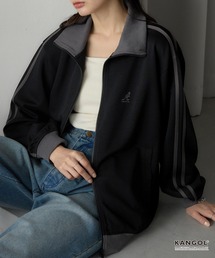 KANGOL（カンゴール）の「KANGOL カンゴール 別注 ロゴ ワンポイント刺繍 サイドラインルーズトラックジャケット【セットアップ対応】（ジャージ）」