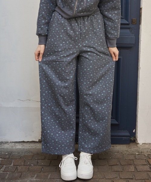 Birthday room（バースデイルーム）の「小花柄スウェットパンツ/Small floral print sweatpants（スウェットパンツ・レディース・オートミール/ネイビー・FREE）」の16枚目の写真