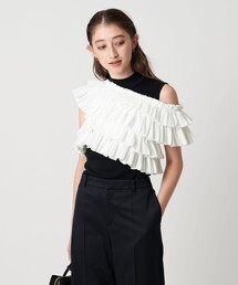 UNITED ARROWS（ユナイテッドアローズ）の「ギャザー マルチ ニット -ウォッシャブル-（ニット/セーター・レディース）」