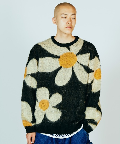 TOWNCRAFT（タウンクラフト）の「TOWNCRAFT / タウンクラフト SHAGGY VINTAGE PATTERN CREW SWEATER レオパード アーガイル デイジー シャギー クルーセーター モヘアタッチ（ニット/セーター・メンズ・その他1/その他2/グレー/グレー系その他/オリーブ/カーキ・X-SMALL/SMALL/MEDIUM/LARGE）」の6枚目の写真