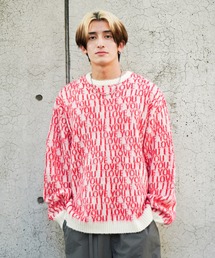 TOWNCRAFT / タウンクラフト SHAGGY VINTAGE PATTERN CREW SWEATER レオパード アーガイル デイジー シャギー クルーセーター モヘアタッチ
