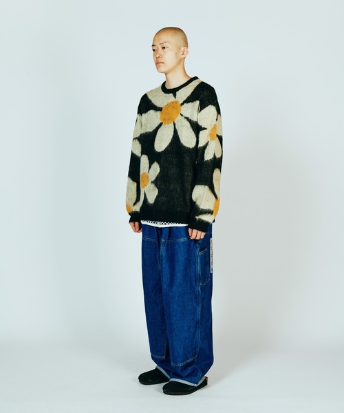 TOWNCRAFT（タウンクラフト）の「TOWNCRAFT / タウンクラフト SHAGGY VINTAGE PATTERN CREW SWEATER レオパード アーガイル デイジー シャギー クルーセーター モヘアタッチ（ニット/セーター・メンズ・その他1/その他2/グレー/グレー系その他/オリーブ/カーキ・X-SMALL/SMALL/MEDIUM/LARGE）」の8枚目の写真