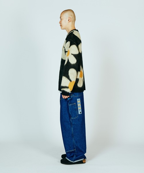 TOWNCRAFT（タウンクラフト）の「TOWNCRAFT / タウンクラフト SHAGGY VINTAGE PATTERN CREW SWEATER レオパード アーガイル デイジー シャギー クルーセーター モヘアタッチ（ニット/セーター・メンズ・その他1/その他2/グレー/グレー系その他/オリーブ/カーキ・X-SMALL/SMALL/MEDIUM/LARGE）」の9枚目の写真