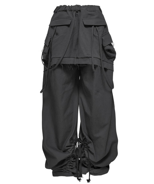 L.H.P（エルエイチピー）の「JUNGDO/ジョンド/CUT OUT STRING CARGO PANTS（カーゴパンツ・レディース・ブラック・F）」の5枚目の写真