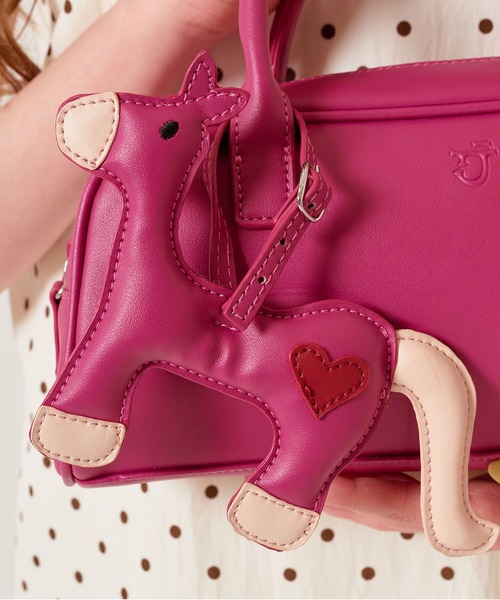 TINA：JOJUN（ティーナジョジュン）の「オリジナルチャーム付き ハンドバッグ TINA：JOJUN（ハンドバッグ・レディース・ピンク/ブラック・F）」の18枚目の写真