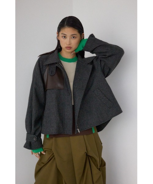 AZUL by moussy(アズールバイマウジー)の「【PLUS】コンビネーションフレアコート(ステンカラーコート・レディース・ブラック系その他・FREE)」の5枚目の写真