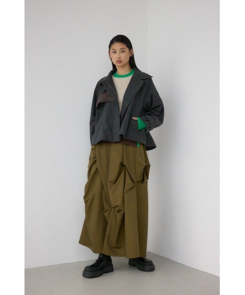 AZUL by moussy(アズールバイマウジー)の「【PLUS】コンビネーションフレアコート(ステンカラーコート・レディース・ブラック系その他・FREE)」の6枚目の写真