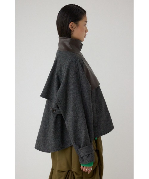 AZUL by moussy(アズールバイマウジー)の「【PLUS】コンビネーションフレアコート(ステンカラーコート・レディース・ブラック系その他・FREE)」の9枚目の写真