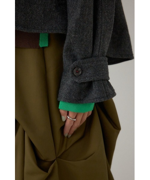 AZUL by moussy(アズールバイマウジー)の「【PLUS】コンビネーションフレアコート(ステンカラーコート・レディース・ブラック系その他・FREE)」の14枚目の写真