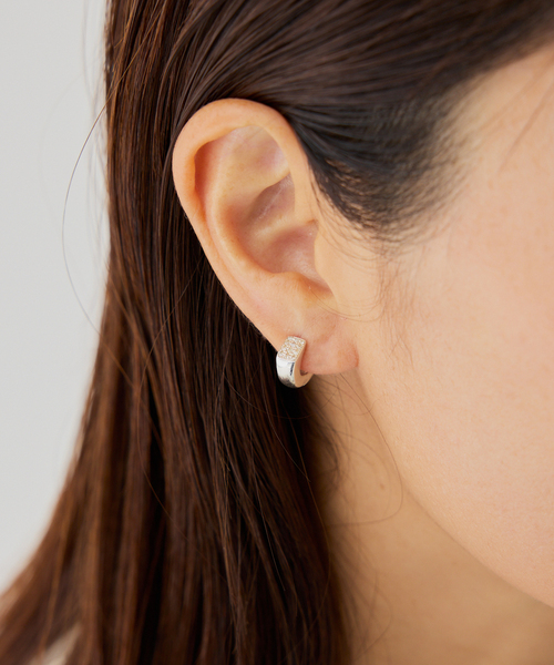 PLOW プラウ Calla Lily Pierces Diamond Silver PE2530081SDM（ピアス