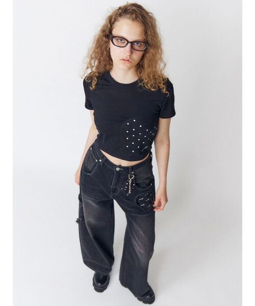 EMODA(エモダ)の「ハートルーズジーンズ(デニムパンツ・レディース・インディゴブルー/ブラック/ライトブルー・SMALL/MEDIUM)」の20枚目の写真