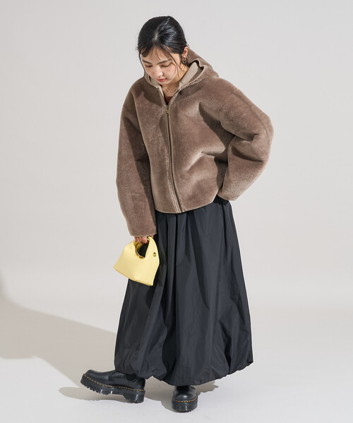 FREAK'S STORE(フリークスストア)の「ファーボア フードジャケット/ボア パーカ(その他アウター・レディース・ライトグレー/オフホワイト/ブラウン・フリ-)」の17枚目の写真