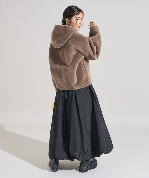 FREAK'S STORE(フリークスストア)の「ファーボア フードジャケット/ボア パーカ(その他アウター・レディース・ライトグレー/オフホワイト/ブラウン・フリ-)」の19枚目の写真