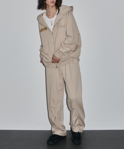 SHAGGIE（シャギー）の「【セットアップ】アジャストボタン付きタックラインスウェットパンツ（スウェットパンツ・レディース・ベージュ/グレー/ブラック・FREE）」の21枚目の写真