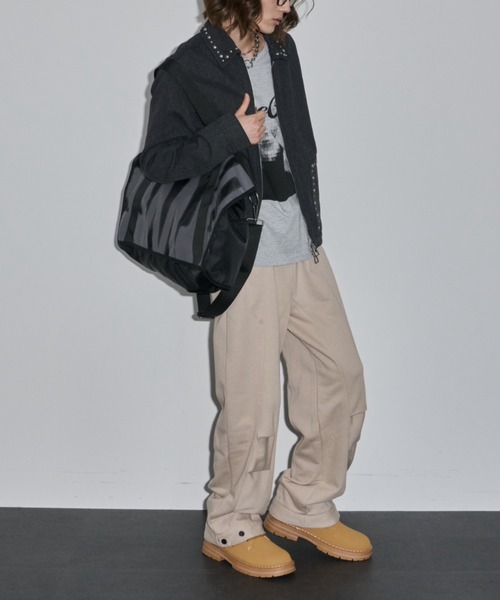 SHAGGIE（シャギー）の「【セットアップ】アジャストボタン付きタックラインスウェットパンツ（スウェットパンツ・レディース・ベージュ/グレー/ブラック・FREE）」の18枚目の写真