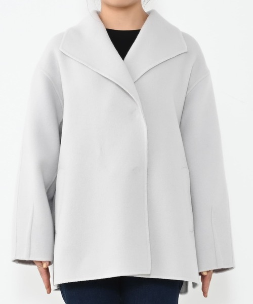 ライトウールミディ丈リバーコート 【低身長・小柄女性】（その他