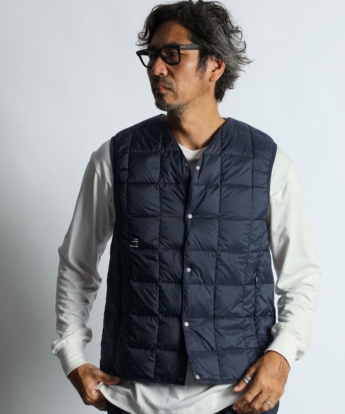 TAION×DUFFER V-NECK DOWN VEST：TAION別注 ベーシック Vネック