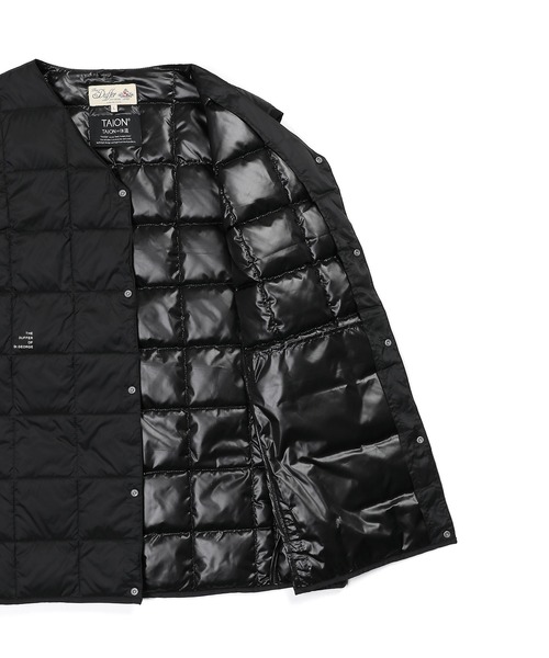 TAION×DUFFER V-NECK DOWN VEST：TAION別注 ベーシック Vネック