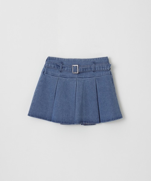 coca（coca）（コカ）の「キッズ デニムベルトプリーツスカート（デニムスカート・キッズ・ブルー・140/150/120/130）」の13枚目の写真