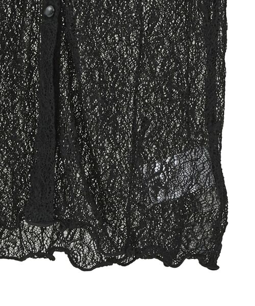 earth music&ecology（アースミュージックアンドエコロジー）の「ストレッチレースシャツ（シャツ/ブラウス・レディース・アイボリー/ブラウン/ブラック・FREE）」の15枚目の写真