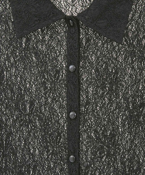 earth music&ecology（アースミュージックアンドエコロジー）の「ストレッチレースシャツ（シャツ/ブラウス・レディース・アイボリー/ブラウン/ブラック・FREE）」の16枚目の写真