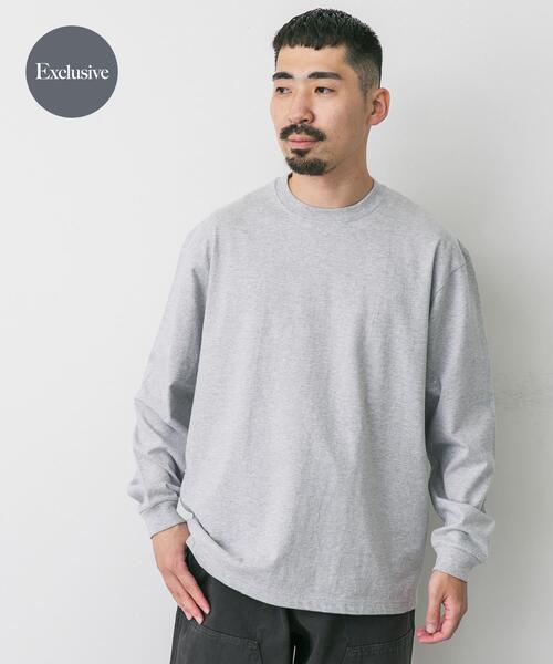 HANES（ヘインズ）の「『別注』HANES×DOORS　BEEFY-T DOORS FIT LONG-SLEEVE（Tシャツ/カットソー・メンズ・ネイビー/ブラック/グレー/ダークグレー/ホワイト・XX-LARGE/X-LARGE/LARGE/MEDIUM）」の3枚目の写真