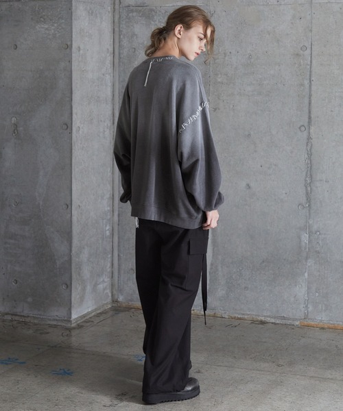 SERACE（セラス）の「【SERACE】Heavy weight vintage design gradation stitch sweat / ヘビーウェイトヴィンテージデザイングラデーションステッチスウェット（スウェット・メンズ・グレー/ブラック/ホワイト・L/M/S）」の12枚目の写真