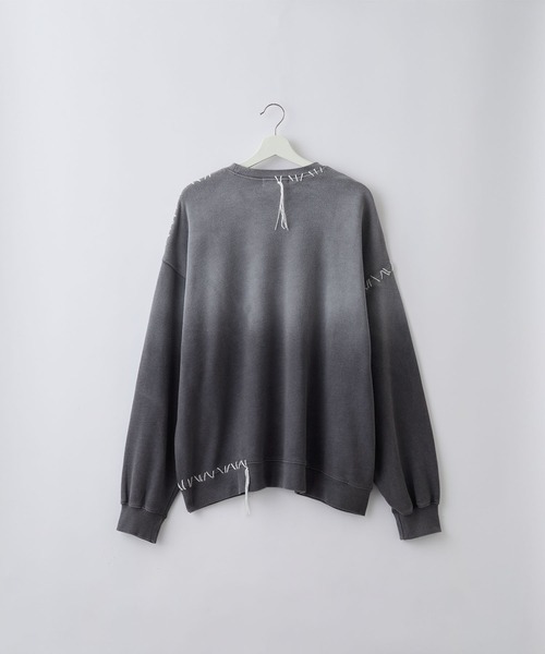 SERACE（セラス）の「【SERACE】Heavy weight vintage design gradation stitch sweat / ヘビーウェイトヴィンテージデザイングラデーションステッチスウェット（スウェット・メンズ・グレー/ブラック/ホワイト・L/M/S）」の16枚目の写真